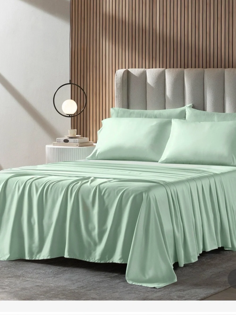 (6)Slumber Chill satin 6Piece cooling sheet set